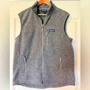 Patagonia synchilla heathered gray fleece vest men’s M